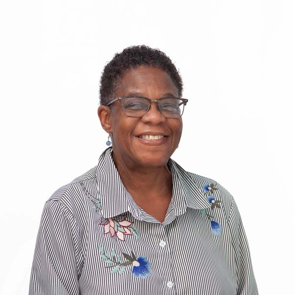 Profile image of Robin Joseph, an African-American woman with brown eyes and short brown hair beginning to grey at the temples.